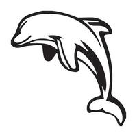 Dolphin icon. icon isolated on white background. vector