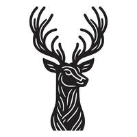 Deer silhouette flat illustration vector