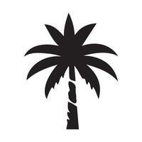 Palm trees Silhouette flat Illustration art. vector