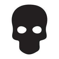 Skull silhouette flat illustration. vector
