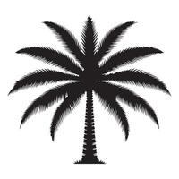 Palm trees Silhouette flat Illustration art. vector