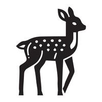 Deer silhouette flat illustration vector