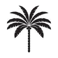 Palm trees Silhouette flat Illustration art. vector