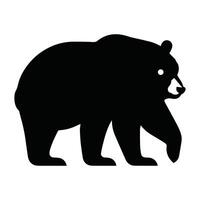 Bear silhouettes flat Illustration. vector