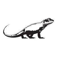 Lizard Silhouette Flat Illustration. vector