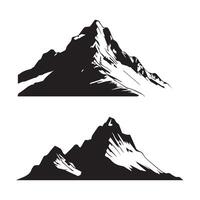 Mountain silhouette flat Illustration. vector