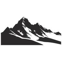 Mountain silhouette flat Illustration. vector