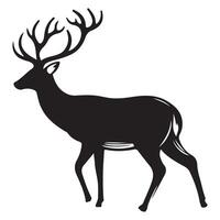 Deer silhouette flat illustration vector