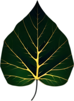 An image of a stylized leaf. AI-Generated. png