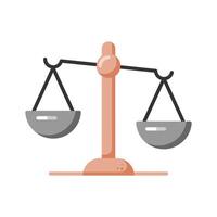 Trendy icon of balance scale in editable flat style, business law symbol vector