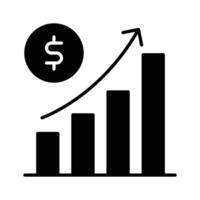 Creatively designed icon of money growth, trendy icon of business growth vector