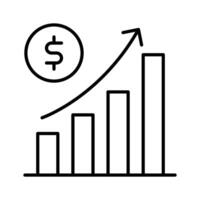 Creatively designed icon of money growth, trendy icon of business growth vector