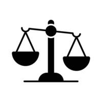 Trendy icon of balance scale in editable flat style, business law symbol vector