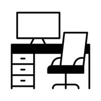 Workspace icon, Work environment symbol, Office space icon, ready to use vector