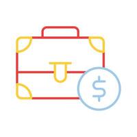 un bien diseñado icono de dinero bolsa, icono de dólar en editable estilo vector