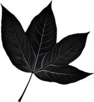 An image of a stylized leaf. AI-Generated. png