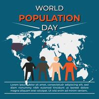 The World population day illustration vector