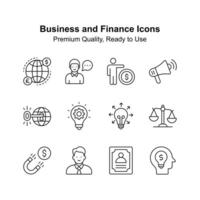 Have a look at amazing icons set of business and finance, premium vectors