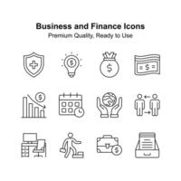 Grab this creatively crafted icons set of business and finance vector
