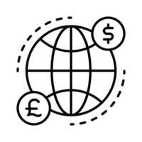 Premium icon of world economy, of global economy vector