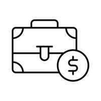 un bien diseñado icono de dinero bolsa, icono de dólar en editable estilo vector