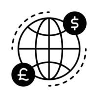 Premium icon of world economy, of global economy vector