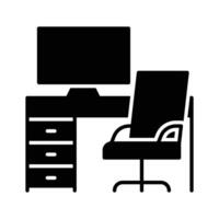 Workspace icon, Work environment symbol, Office space icon, ready to use vector