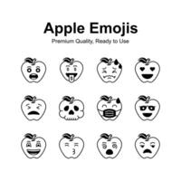 obtener esta cuidadosamente hecho a mano emoji icono diseño, linda expresiones vector