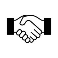 Hand shaking denoting contract icon in trendy style, ready to use vector