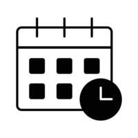 Check this beautifully designed of calendar with clock, premium icon of planner vector