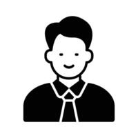 Male avatar showing concept icon of manager in modern style vector