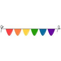 rainbow pride decoration vector