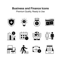 Grab this creatively crafted icons set of business and finance vector