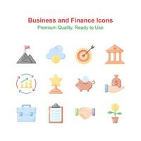 Pack of business and finance icons isolated on white background vector