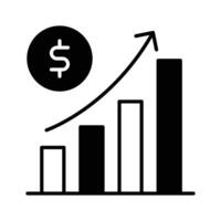 Creatively designed icon of money growth, trendy icon of business growth vector