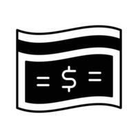 un icono de papel moneda en moderno estilo, bien diseñado de billetes vector