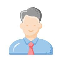 Male avatar showing concept icon of manager in modern style vector