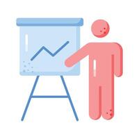 An icon of business graphical presentation, of statistical presentation vector