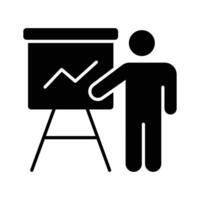 An icon of business graphical presentation, of statistical presentation vector