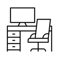 Workspace icon, Work environment symbol, Office space icon, ready to use vector