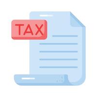 Have a look at this amazing icon of tax report in trendy style vector