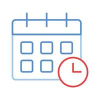 Check this beautifully designed of calendar with clock, premium icon of planner vector