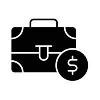 un bien diseñado icono de dinero bolsa, icono de dólar en editable estilo vector