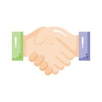 Hand shaking denoting contract icon in trendy style, ready to use vector