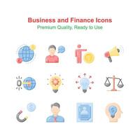 Have a look at amazing icons set of business and finance, premium vectors