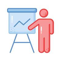 An icon of business graphical presentation, of statistical presentation vector