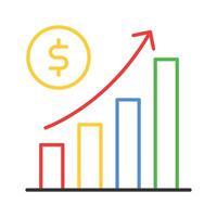 Creatively designed icon of money growth, trendy icon of business growth vector