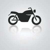 motocicleta iconos, Clásico motocicleta, único iconos, y un bicicleta logo con un plata fondo, ilustración vector