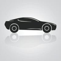 coche iconos, Clásico carros, único iconos, y un coche logo con un plata fondo, ilustración vector