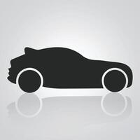 coche iconos, Clásico carros, único iconos, y un coche logo con un plata fondo, ilustración vector